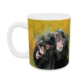 Chimpanzees (acrylic on canvas) by Odile Kidd   Mug   Standard Size