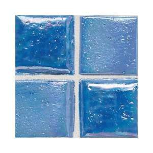  Daltile Sonterra Medium Blue Iridescent 1 x 1 Glass Mosaic 
