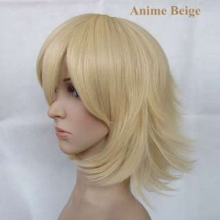 Fashion Anime Beige Short Hair Wig Cosplay Wig 14.17inc  