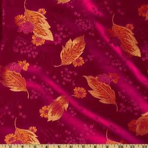  44 Wide Chinese Brocade West Lake Fuchsia Fabric By The 