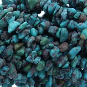  (N)Dark Chinese Turquoise  Chips Plain   5mm Height, 3mm 