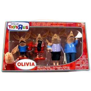  Olivia the Pig Action Figures   Mom, Dad, Olivia, Ian and 