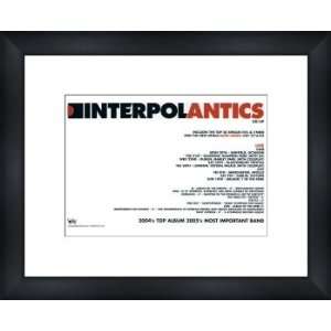  INTERPOL Antics   Custom Framed Original Ad   Framed Music 