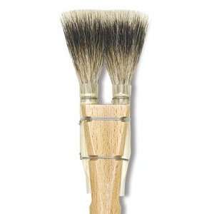  Luco Double Badger Square Brushes   44 mm, Square Edged 