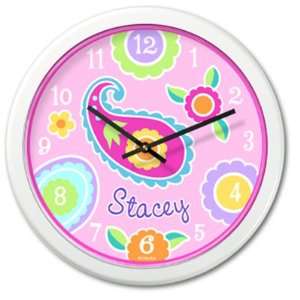 Best Quality Paisley Dreams Personalized Clock (White frame) By Olive 