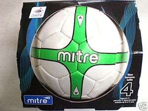 MITRE SIZE 4 SOCCER BALL NEW IN BOX GREEN MATCH QUALIT  