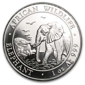  2010 1 oz Silver Somalian African Elephant Everything 