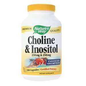  Choline Inositol 500mg   100   Capsule Health & Personal 