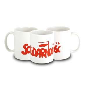  Ceramic Mug   Solidarnosc Polish Emblem 10oz Patio, Lawn 