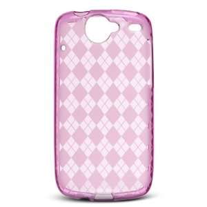  HOT PINK Crystal Gel Check Skin Cover for Google Nexus One 
