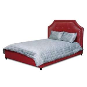   Savannah Tufted Leather Platform Bed by Diamond Sofa