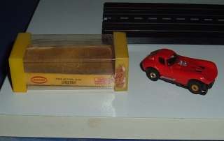 Vintage Original Aurora T jet Cheetah Slot Car   Red with Original Box 