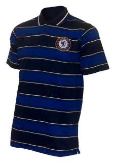 Chelsea FC Stripe Polo Shirt Royal / Navy  