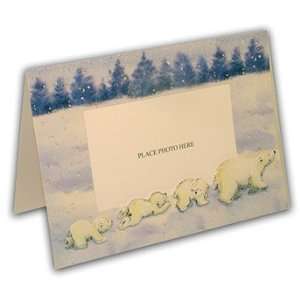  Polar Bears Photo Frame Christmas Card 