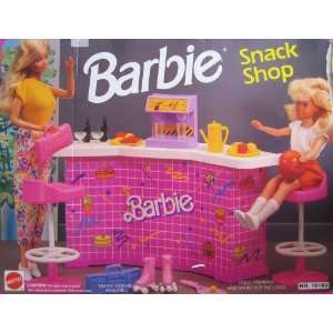  Barbie SNACK SHOP Playset w Counter, Soda Machine & MORE 