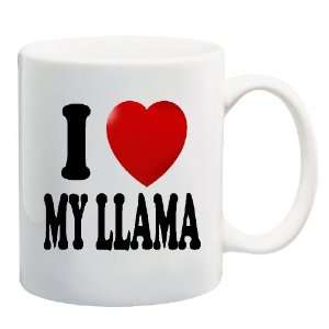 LOVE MY LLAMA Mug Coffee Cup 11 oz ~ Heart Llamas