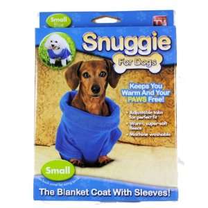  Snuggie Fleece Blanket Coat For Dogs Blue Small 8 11lb As 