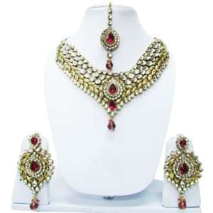   Multicolor Indian Bridal Women Necklace Earrings Set Gift Jewelry