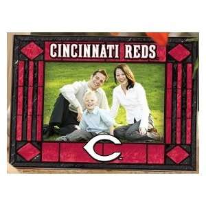 Cincinnati Reds Art Glass Horizontal Picture Frame