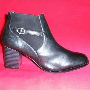   DOOKIE Leather Heels Buckle Fashion Slip On Casual Ankle Boots/Shoes