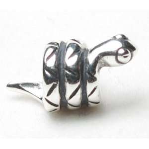 Beads Hunter Jewelry Cute Coiled Snake .925 Sterling Silver Charm 