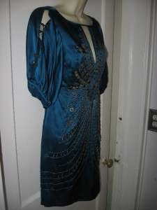 Nanette Lepore DARJEELING Beaded Embelished Dress 2 US  