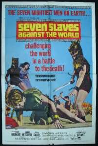 1965 7 Slaves Against the World Orig One Sheet Poster  