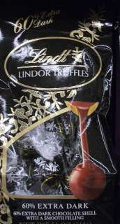 LINDT LINDOR TRUFFLES 60% EXTRA DARK CHOCOLATE 5.1 OZ  