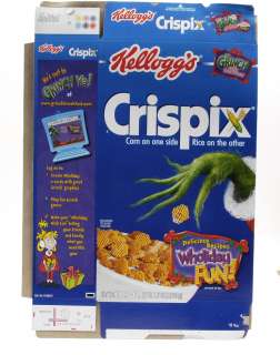 Lot 5 Kelloggs 2000 Grinch Stole Xmas Cereal Pop Tarts Eggo Box 