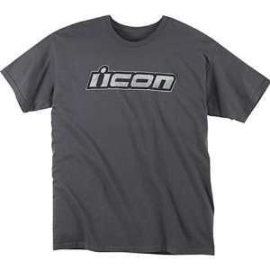  Icon Claymore Slant T Shirt   Large/Charcoal Automotive