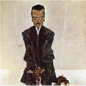  Hand Made Oil Reproduction   Egon Schiele   32 x 32 inches 