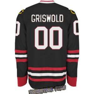 NHL Gear   Clark Griswold #0 Chicago Blackhawks Black Jersey Hockey 
