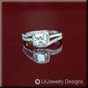 Holiday Clearance 30% ~ 2.75 Ct CUSHION MOISSANITE PAVE ENGAGEMENT 