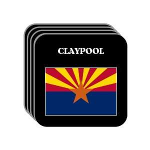 US State Flag   CLAYPOOL, Arizona (AZ) Set of 4 Mini Mousepad Coasters