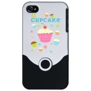  iPhone 4 or 4S Slider Case Silver Lil Cupcake Everything 