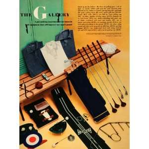  1951 Ad Esquire Golf Fashion Equipment Golfing Shirts 
