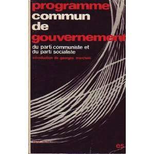  programme commun de gouvernement du parti communiste et du 