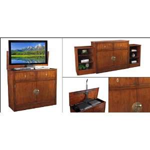 Collins Antique Brown Electronic Auto Lift Hide Away Flat Panel TV 