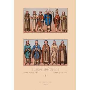  Medieval Clergymen #1 24x36 Giclee