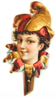 1880s Kinney Brothers Die Cut Cigarette / Tobacco Card Lady Jester 