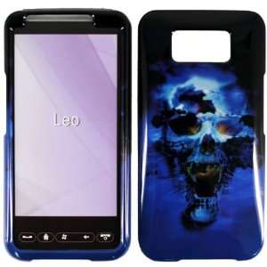  Blue Skull Hard Case Cover for HTC HD2 HD 2 Leo Cell 