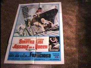ASSAULT ON A QUEEN MOVIE POSTER 66 FRANK SINATRA NAVAL  