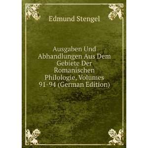   Philologie, Volumes 91 94 (German Edition) Edmund Stengel Books