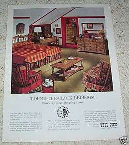 1968 Tell City Chair Co. Indiana furniture VINTAGE AD  