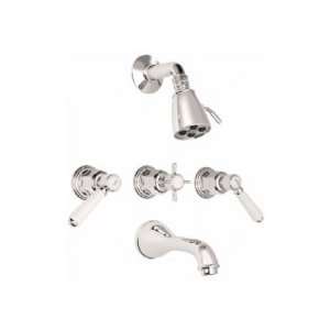  California Faucets Three Valve Tub & Shower Set, Trim Only 