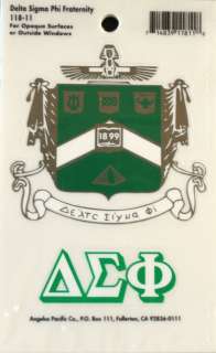 Delta Sigma Phi Crest and Letters Stickers / Decal  