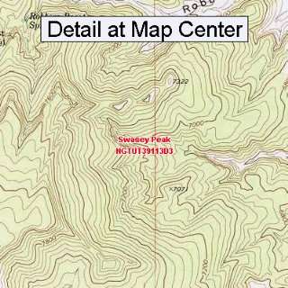 USGS Topographic Quadrangle Map   Swasey Peak, Utah (Folded/Waterproof 