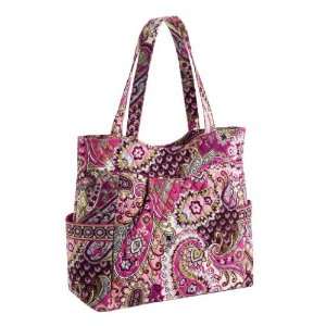  Vera Bradley Pleated Tote in Very Berry Paisley 