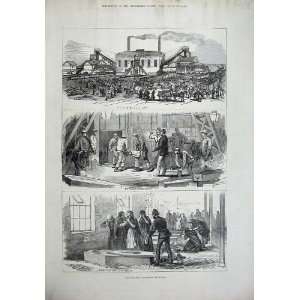   1877 Colliery Explosion Wigan Coffing Dead People Art