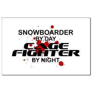  Snowboarder Cage Fighter by Night Mini Poster Prin Sports Mini 